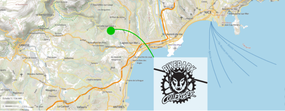 Map bikepark collerider